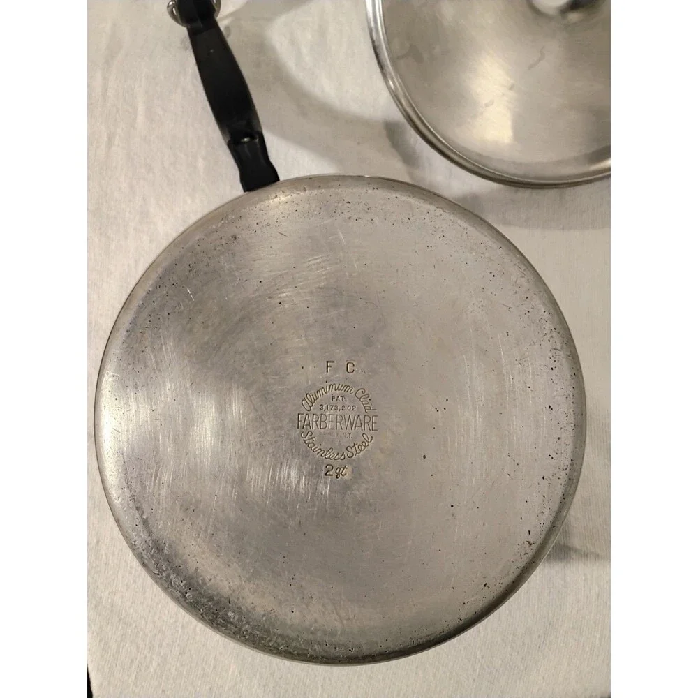Farberware Aluminum Clad Stainless Steel 1 Quart Saucepan Pot W/Lid